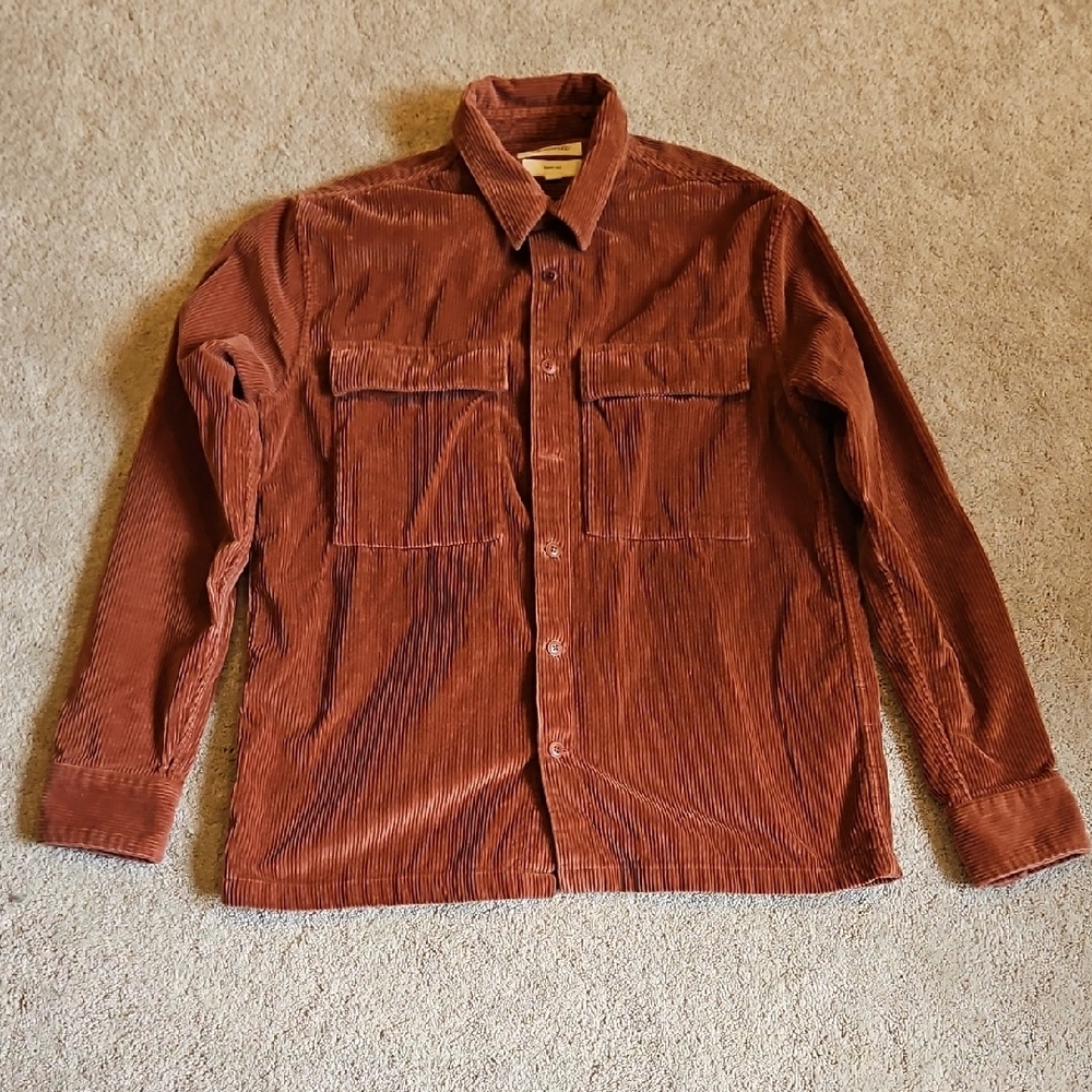 Madewell Terracotta Button Down Corduroy Shirt